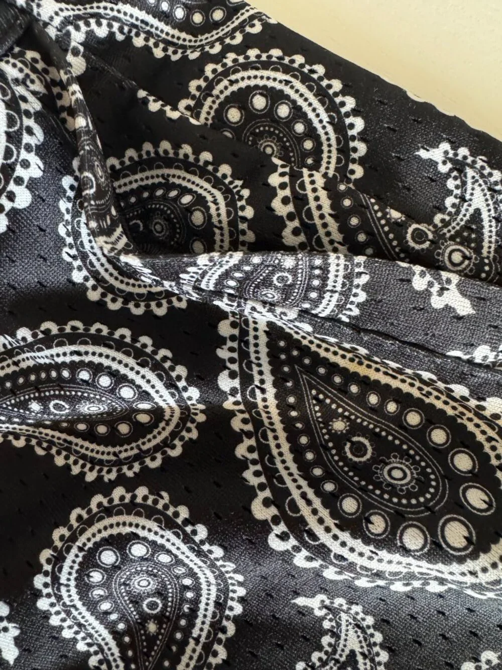 CSG Paisley Mesh Basketball Shorts Men's L Black White